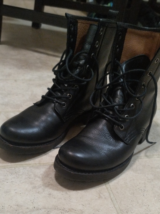 Frye Shoes - Frye Black Combat Boots
